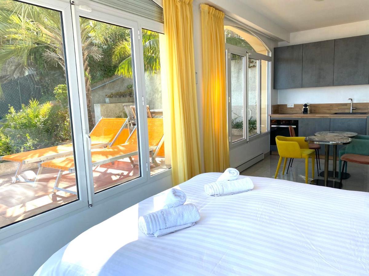 Villa L'Ensoleillee Vue Panoramique Mer, 250 M De La Plage Et Du Centre Ville Мантон Екстер'єр фото