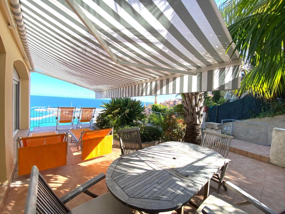 Villa L'Ensoleillee Vue Panoramique Mer, 250 M De La Plage Et Du Centre Ville Мантон Екстер'єр фото