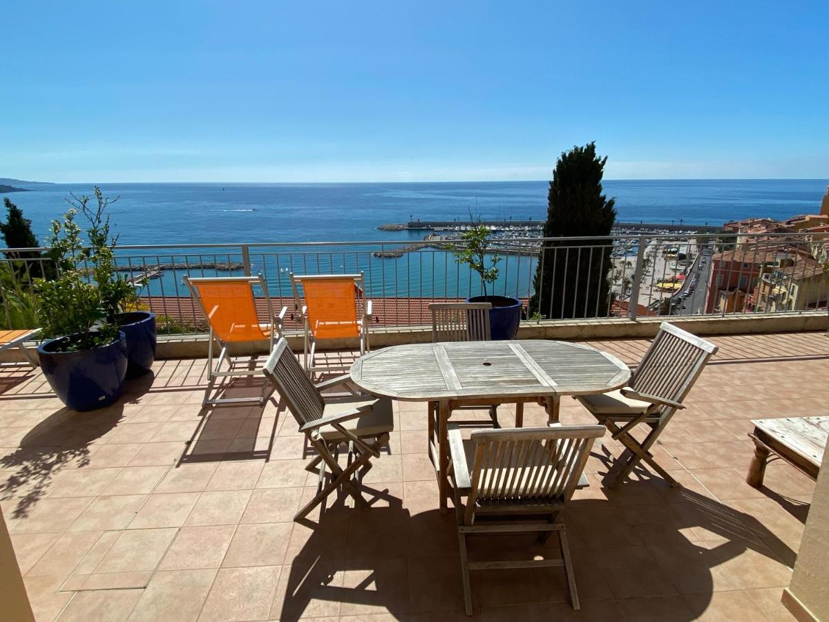Villa L'Ensoleillee Vue Panoramique Mer, 250 M De La Plage Et Du Centre Ville Мантон Екстер'єр фото