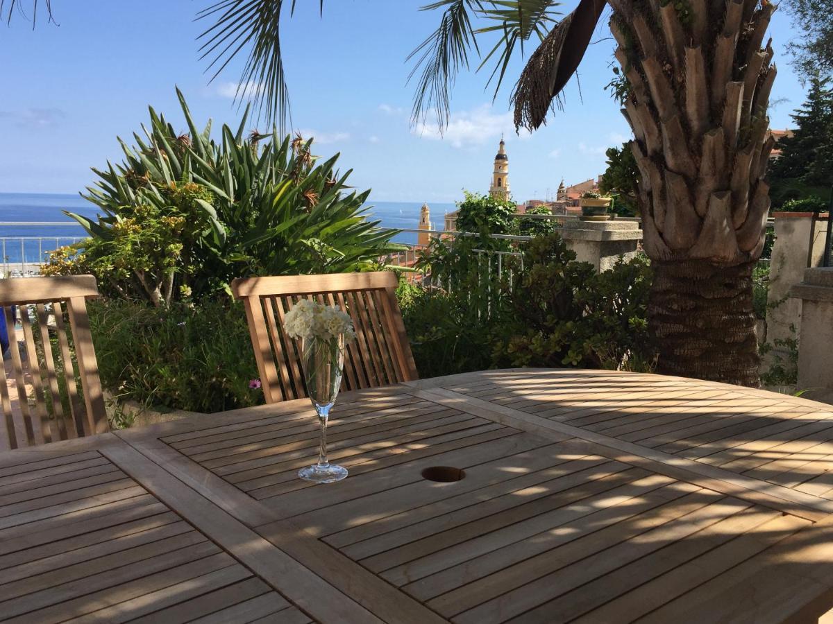 Villa L'Ensoleillee Vue Panoramique Mer, 250 M De La Plage Et Du Centre Ville Мантон Екстер'єр фото