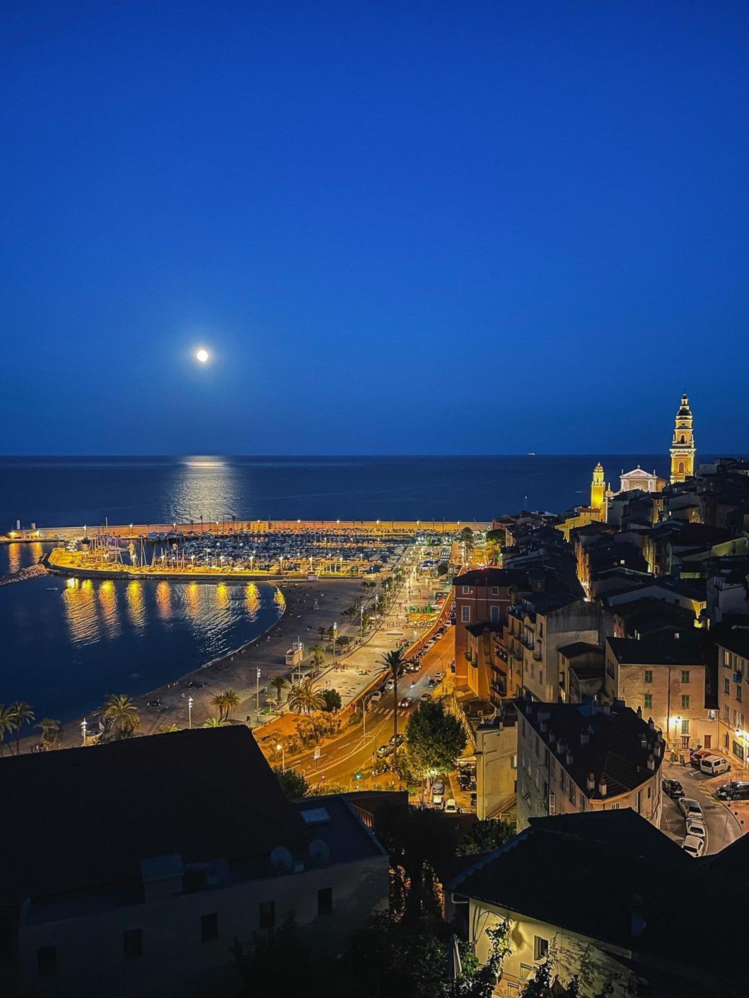 Villa L'Ensoleillee Vue Panoramique Mer, 250 M De La Plage Et Du Centre Ville Мантон Екстер'єр фото